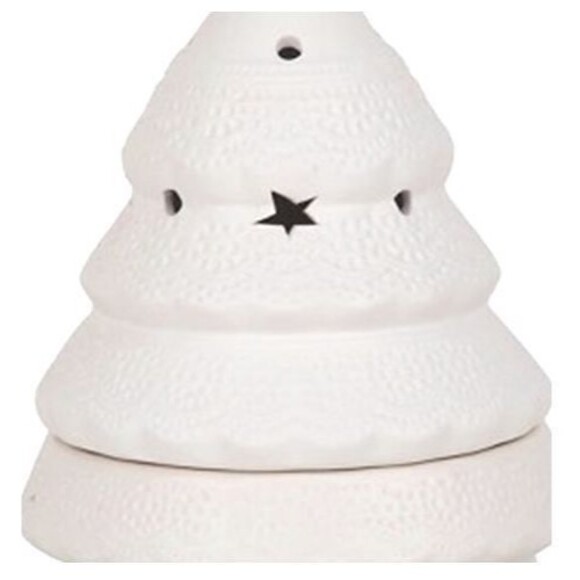 Chesapeake Bay Decorative White Christmas Tree Fragrance Warmer w Bonus  NEW - Picture 4 of 5